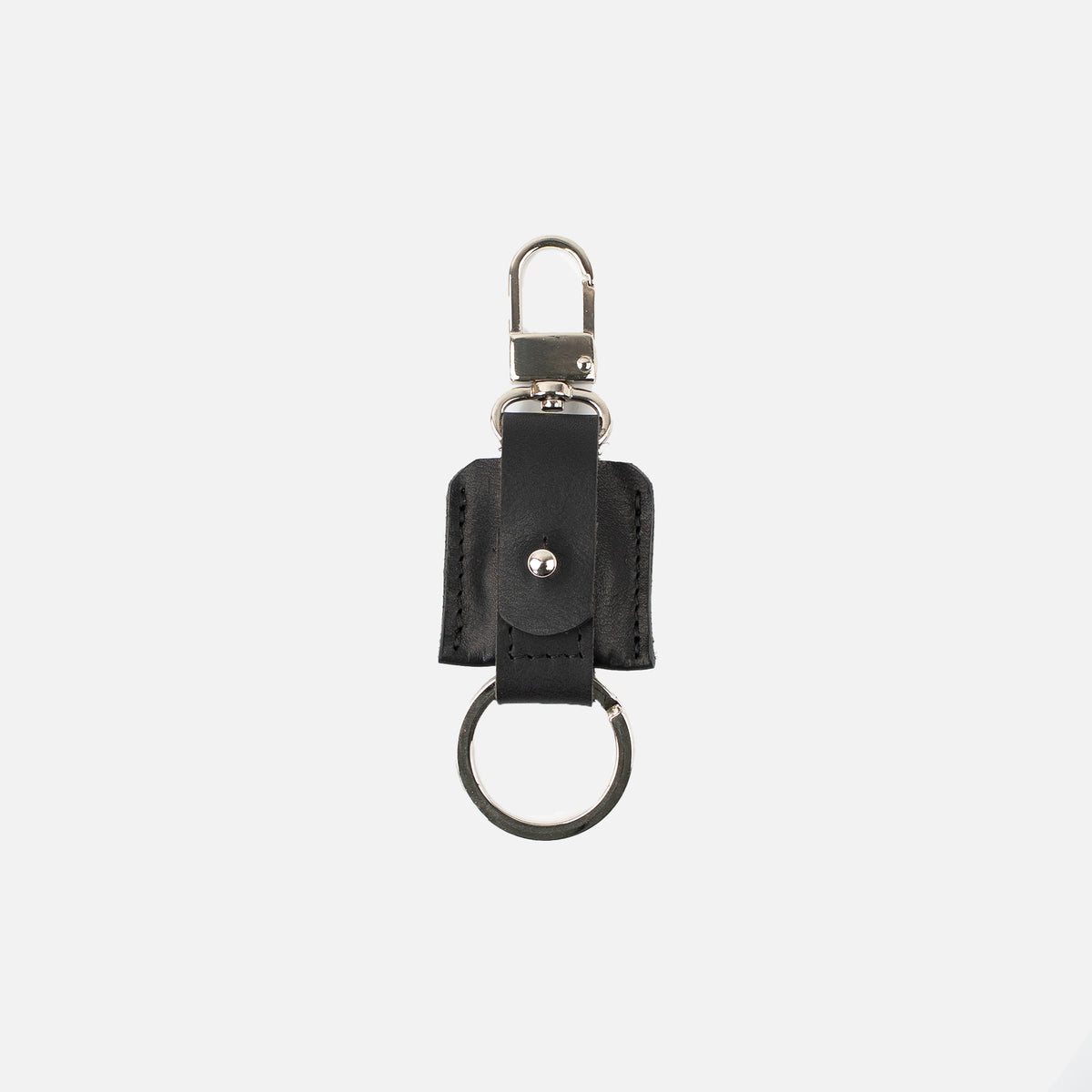 Leather AirTag keychain craftsmanship detail
