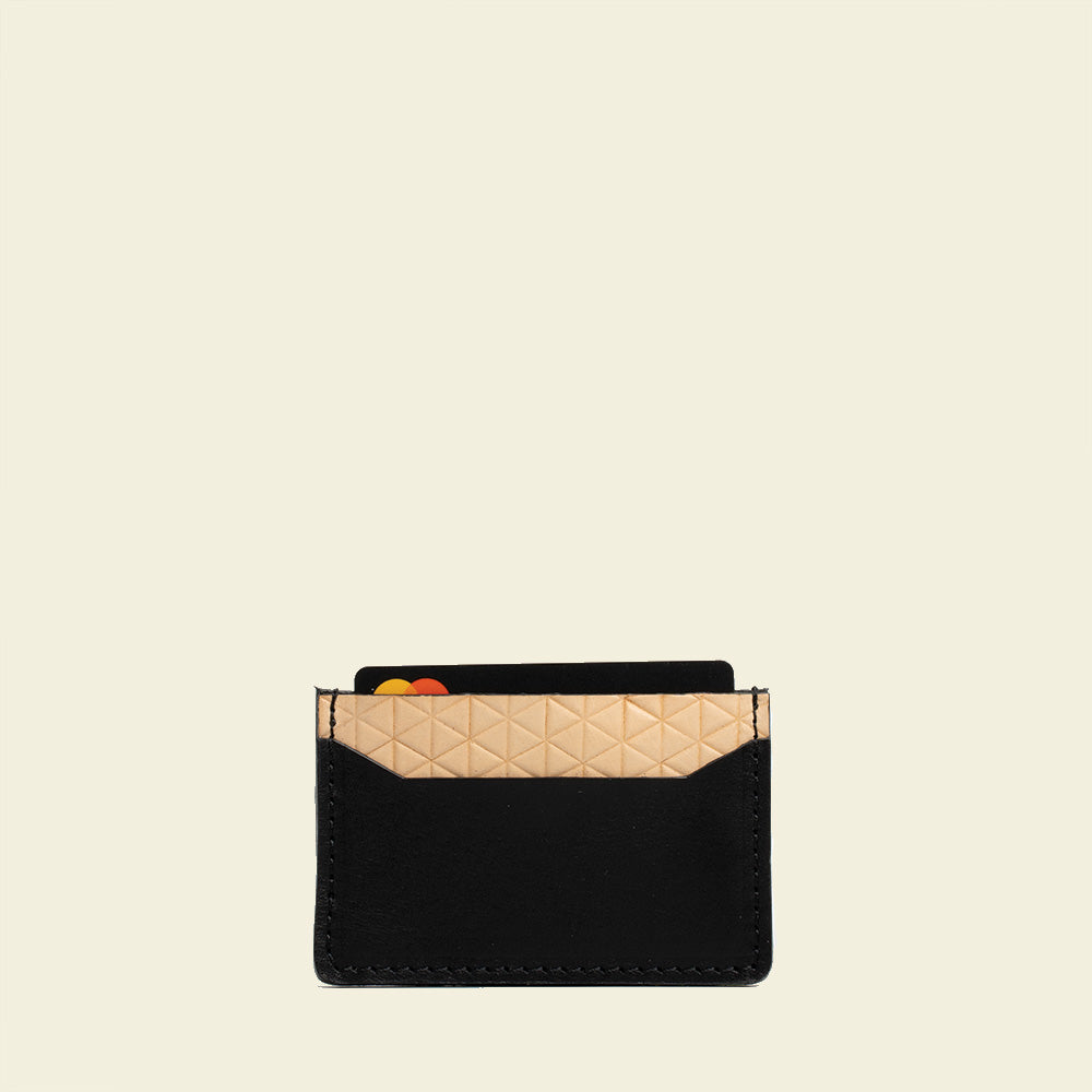 Leather card holder - Geometric Net - Geometric Goods