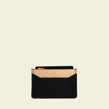 Leather card holder - Geometric Net - Geometric Goods