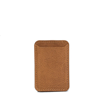 leather camel magsafe wallet