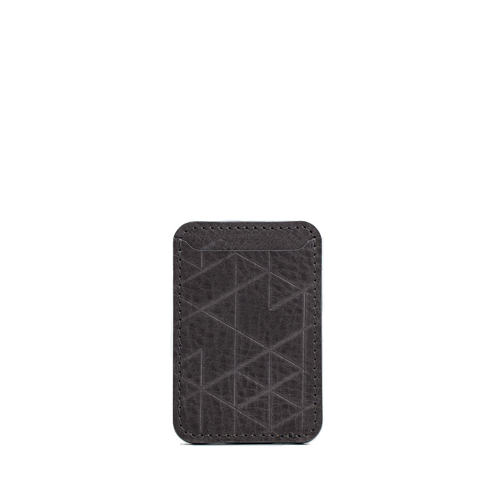 grey color Leather MagSafe wallet - Vectors - Geometric Goods 