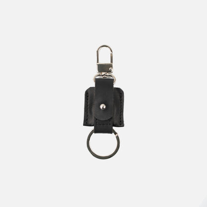 Leather AirTag keychain craftsmanship detail