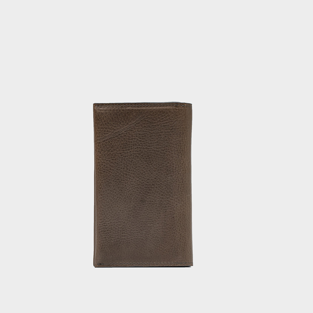 Rear view of the Continental Wallet for AirTag showing the exterior leather panel