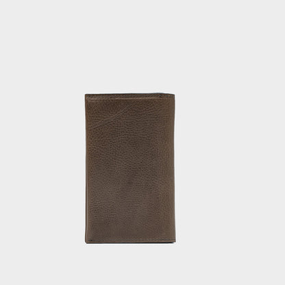 Rear view of the Continental Wallet for AirTag showing the exterior leather panel