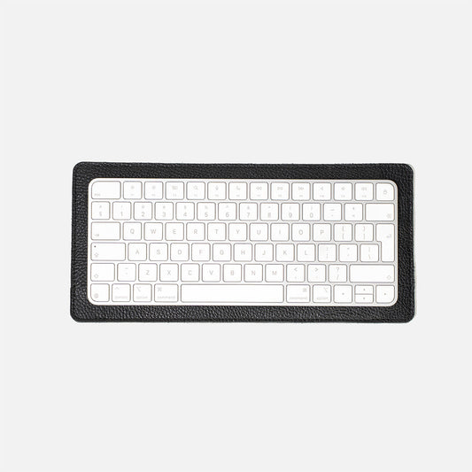 Leather Magic Keyboard Tray in Black – handcrafted Apple keyboard stand for compact Magic Keyboard (Touch ID compatible)