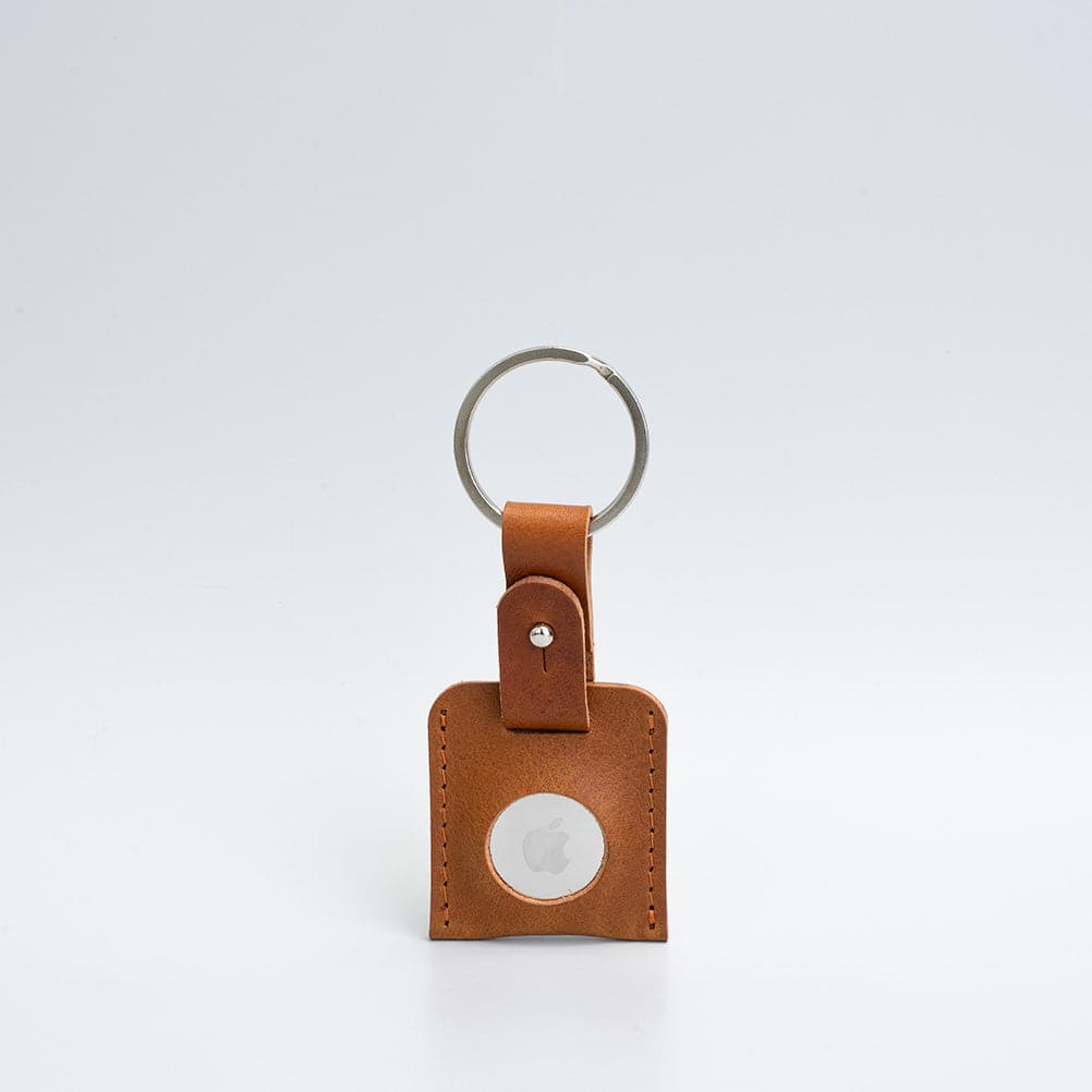 Leather airtag keyring - Geometric Goods