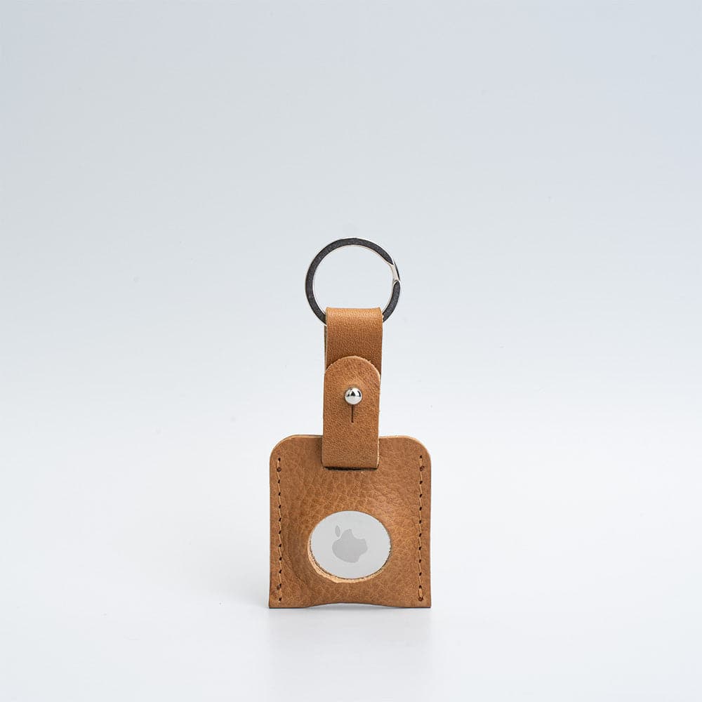 Leather airtag keyring - Geometric Goods