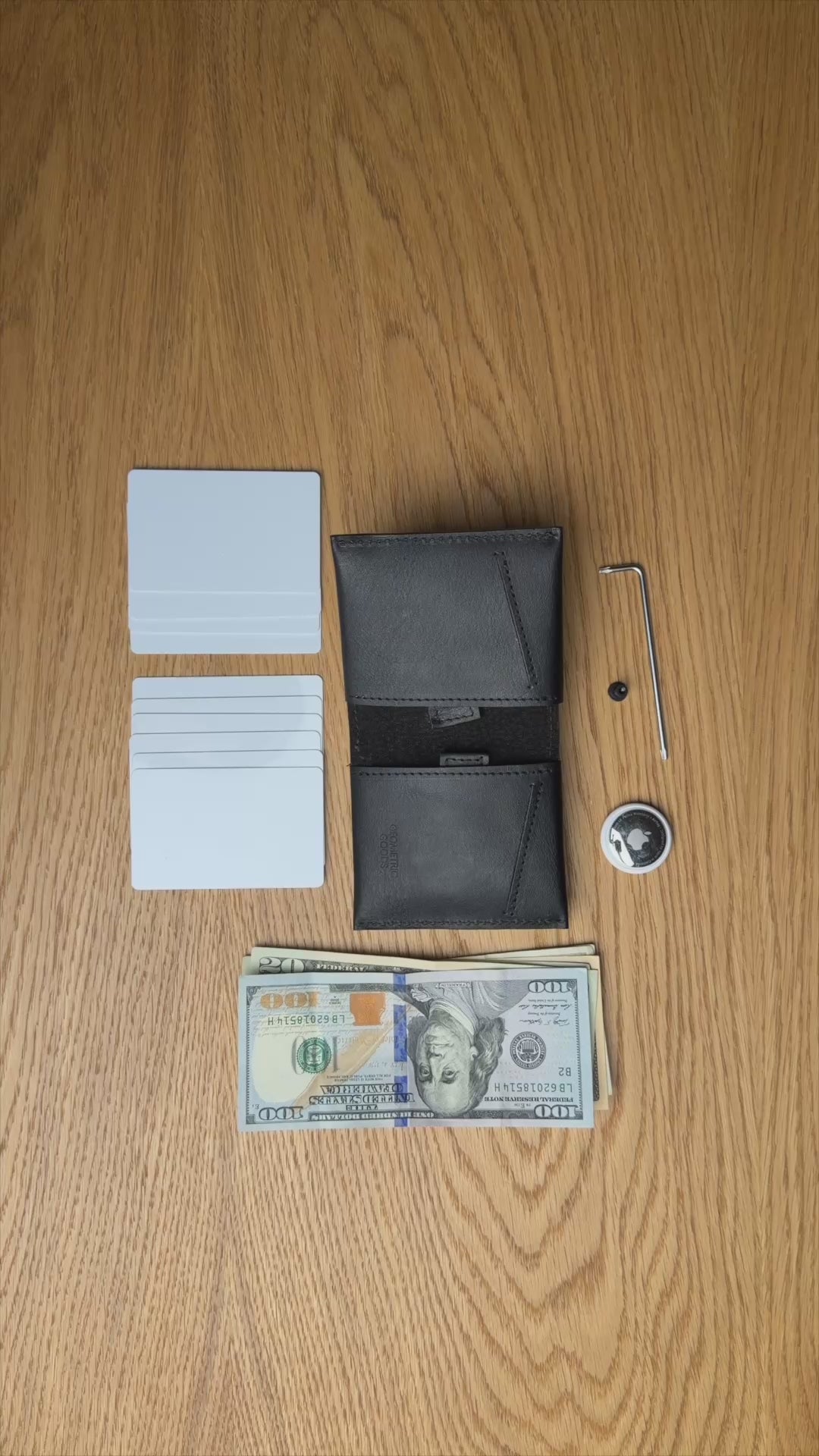 Load video: Here’s how to effortlessly integrate an AirTag into your daily routine! Begin by setting up your AirTag 2 and secure it in a luxurious leather AirTag wallet, like the Billfold 3.0.