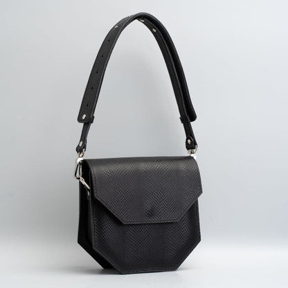 Embossed snake print purse - Hypatia - Geometric Goods