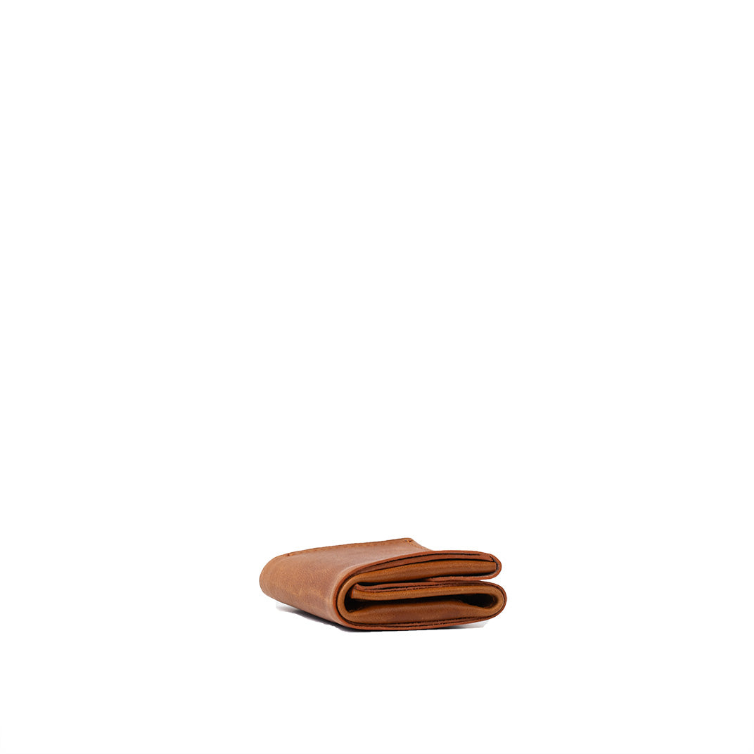AirTag wallet trifold for women in tan color featuring an elegant and versatile design