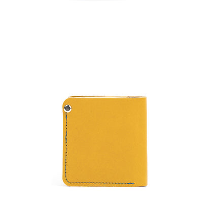 yellow leather airtag wallet